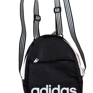 Adidas Black Mini Backpack White Logo